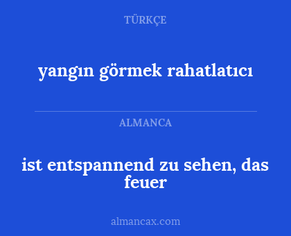 ist entspannend zu sehen, das feuer - yangın görmek rahatlatıcı