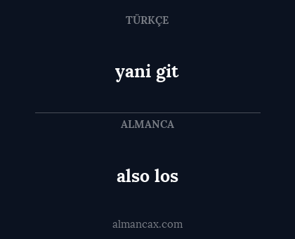 also los - yani git