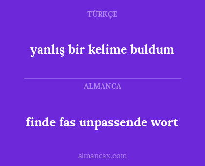 yanlış bir kelime buldum - finde fas unpassende wort
