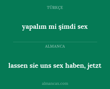 lassen sie uns sex haben, jetzt - yapalım mi şimdi sex
