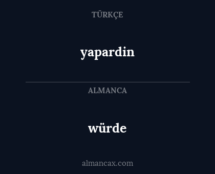 würde - yapardin