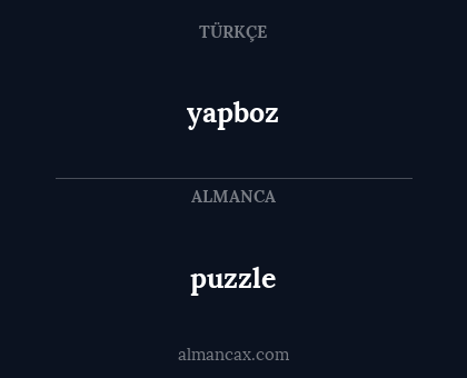puzzle - yapboz