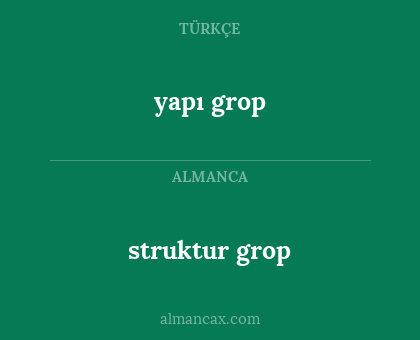 yapı grop - struktur grop