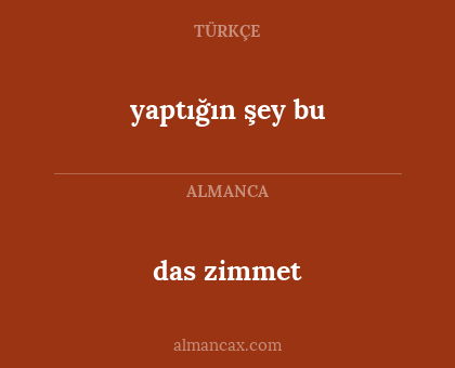 yaptığın şey bu - das zimmet