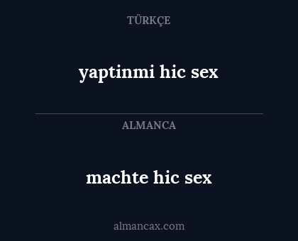 machte hic sex - yaptinmi hic sex