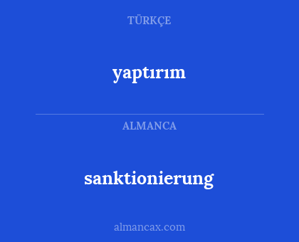 sanktionierung - yaptırım
