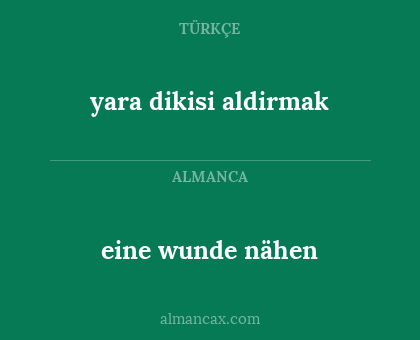 eine wunde nähen - yara dikisi aldirmak