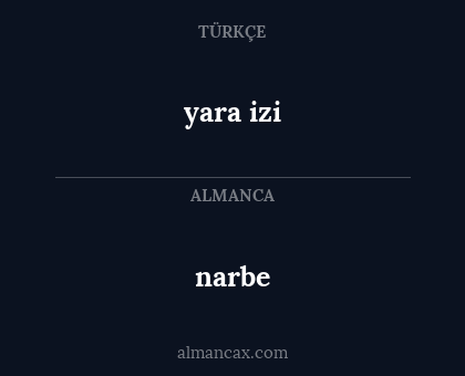 narbe - yara izi