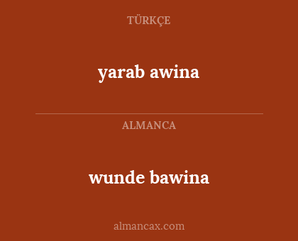 wunde bawina - yarab awina