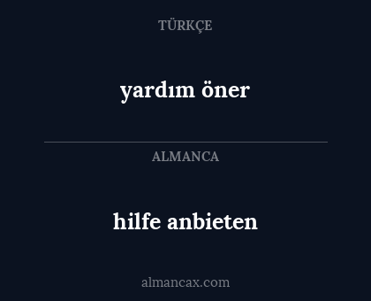 yardım öner - hilfe anbieten