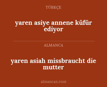 yaren asiah missbraucht die mutter - yaren asiye annene küfür ediyor