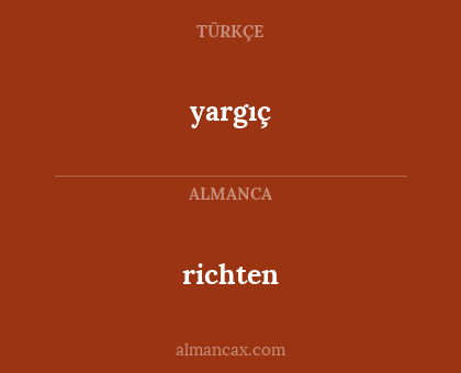 richten - yargıç