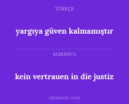 yargıya güven kalmamıştır - kein vertrauen in die justiz