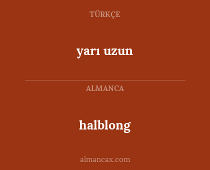 yarı uzun - halblong