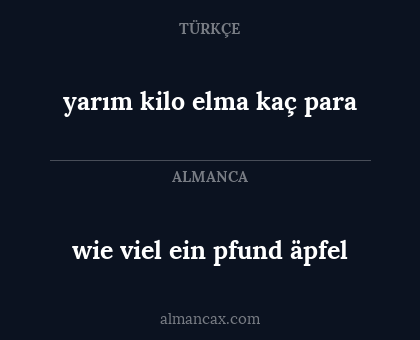 wie viel ein pfund äpfel - yarım kilo elma kaç para
