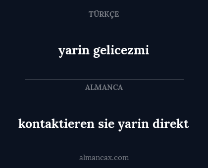 yarin gelicezmi - kontaktieren sie yarin direkt