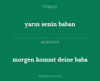 yarın senin baban - morgen kommt deine baba