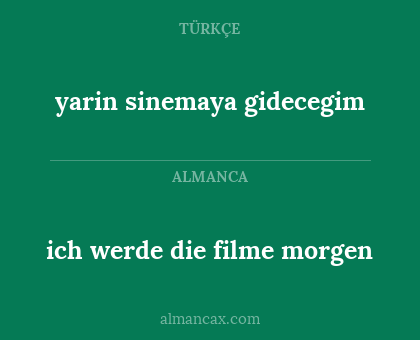 yarin sinemaya gidecegim - ich werde die filme morgen