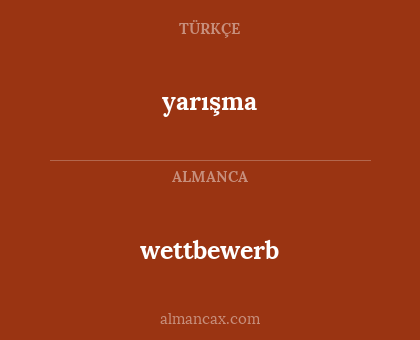 yarışma - wettbewerb