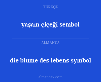 yaşam çiçeği sembol - die blume des lebens symbol