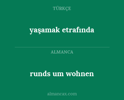 runds um wohnen - yaşamak etrafında