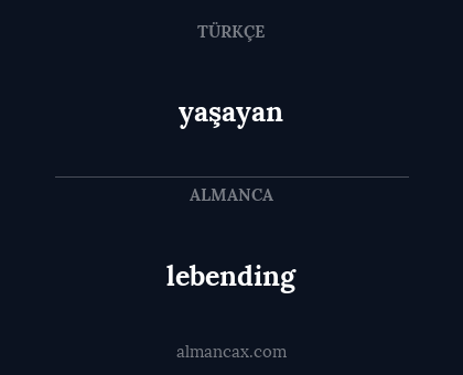 lebending - yaşayan