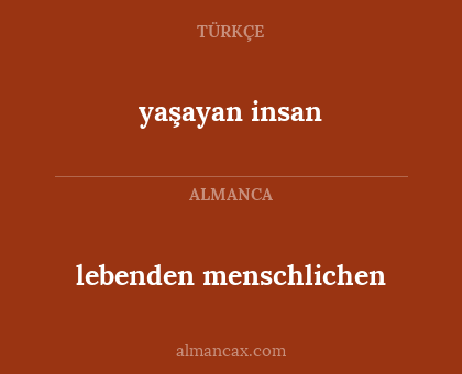 yaşayan insan - lebenden menschlichen