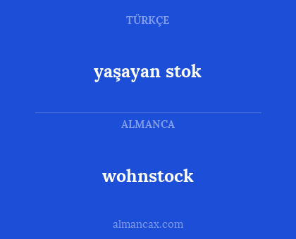 wohnstock - yaşayan stok