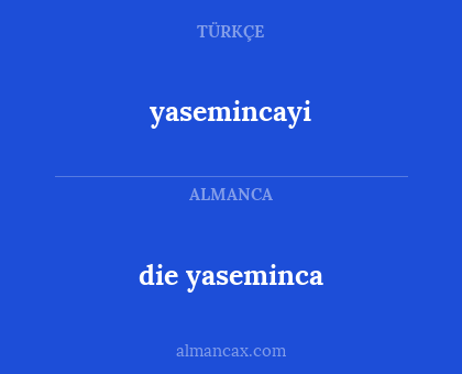 die yaseminca - yasemincayi