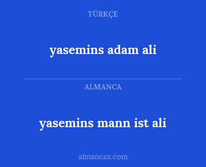yasemins mann ist ali - yasemins adam ali