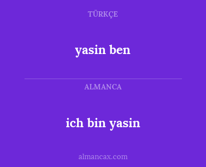 yasin ben - ich bin yasin