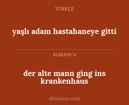der alte mann ging ins krankenhaus - yaşlı adam hastahaneye gitti
