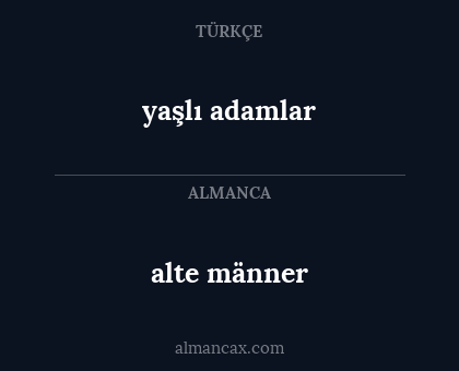 alte männer - yaşlı adamlar