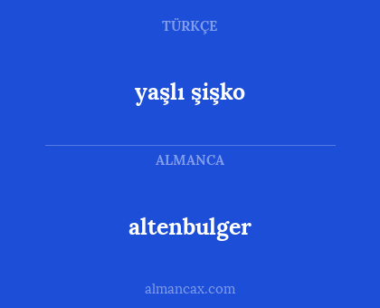 altenbulger - yaşlı şişko