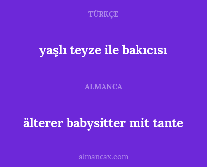 yaşlı teyze ile bakıcısı - älterer babysitter mit tante