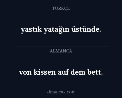 yastık yatağın üstünde. - von kissen auf dem bett.