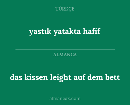 yastık yatakta hafif - das kissen leight auf dem bett
