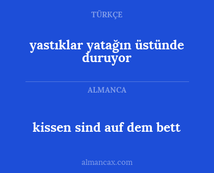 kissen sind auf dem bett - yastıklar yatağın üstünde duruyor