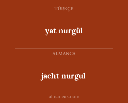 yat nurgül - jacht nurgul