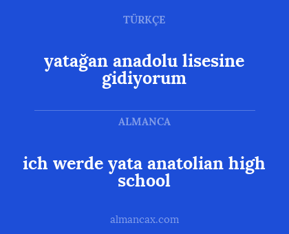 yatağan anadolu lisesine gidiyorum - ich werde yata anatolian high school