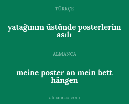 meine poster an mein bett hängen - yatağımın üstünde posterlerim asılı