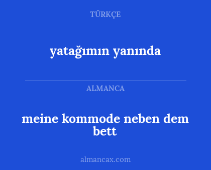 yatağımın yanında - meine kommode neben dem bett