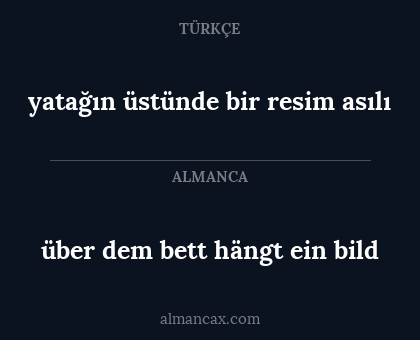 über dem bett hängt ein bild - yatağın üstünde bir resim asılı