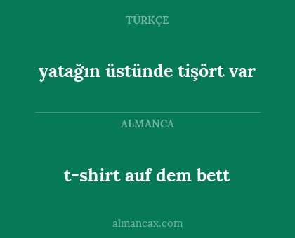 yatağın üstünde tişört var - t-shirt auf dem bett