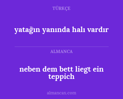 neben dem bett liegt ein teppich - yatağın yanında halı vardır