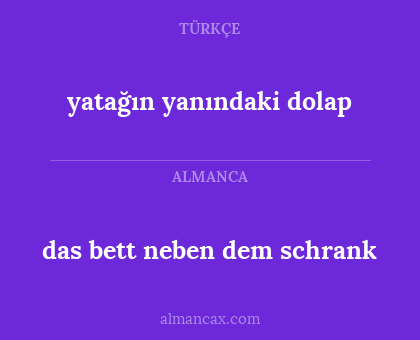 das bett neben dem schrank - yatağın yanındaki dolap