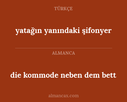 yatağın yanındaki şifonyer - die kommode neben dem bett