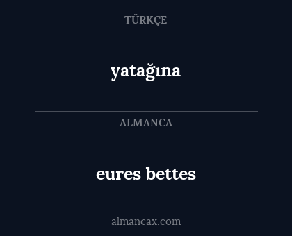 eures bettes - yatağına