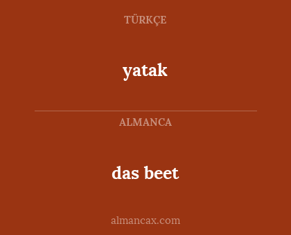 das beet - yatak