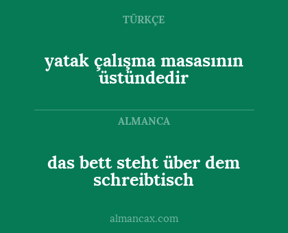 yatak çalışma masasının üstündedir - das bett steht über dem schreibtisch